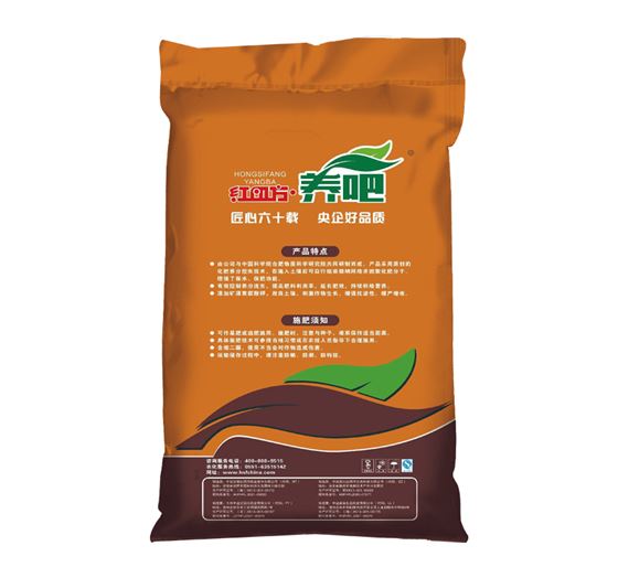 紅四方養吧增效控失肥46%（23-8-15），適用于小麥、玉米、水稻等大田作物
