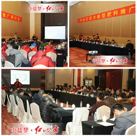 最后，中鹽紅四方針對不同的銷售區域展開三場重點客戶市場研討會，更細致地解讀年度營銷政策、分解年度銷售任務，與經銷商進行了深度溝通和交流，幫助客戶更深層次地認識新型肥料，提振了經銷商銷售新品肥的信心。